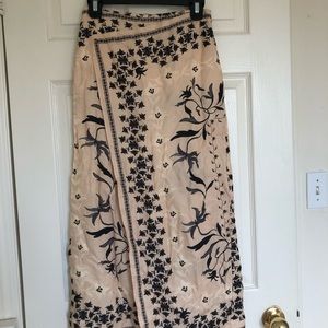 H&M Pattern Wrap Midi Skirt